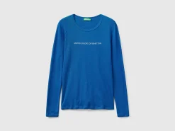 Air force blue long sleeve t-shirt in 100% cotton