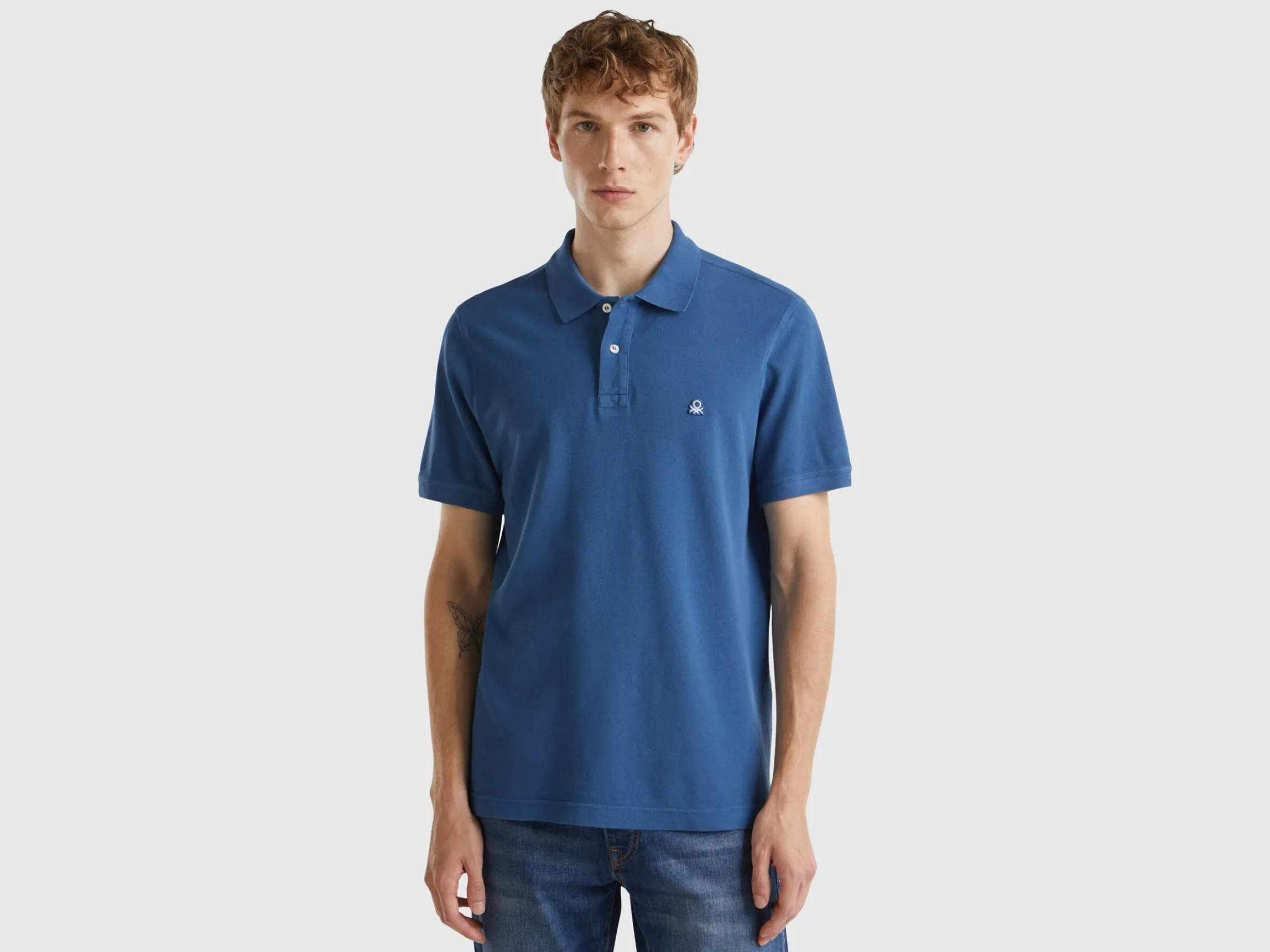 Air force blue regular fit polo