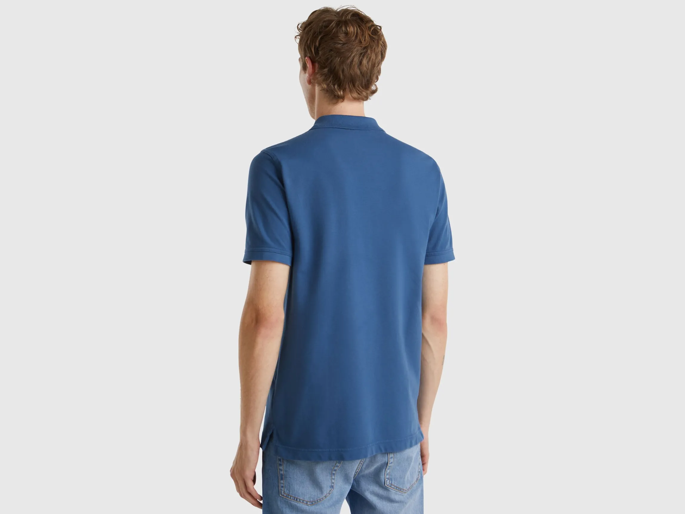 Air force blue slim fit polo