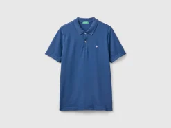 Air force blue slim fit polo