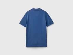 Air force blue slim fit polo