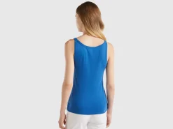 Air Force blue tank top in pure cotton