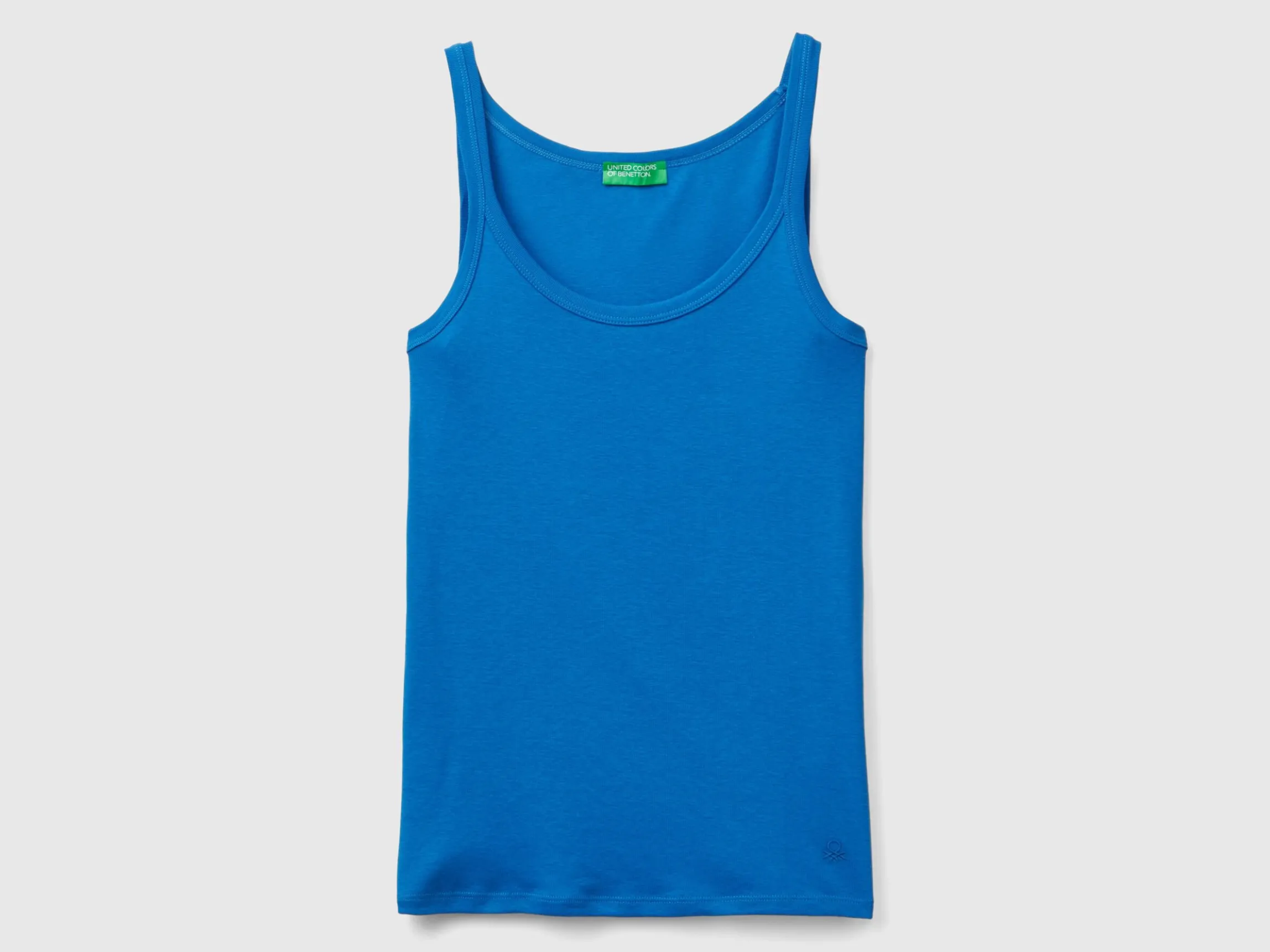 Air Force blue tank top in pure cotton
