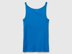 Air Force blue tank top in pure cotton