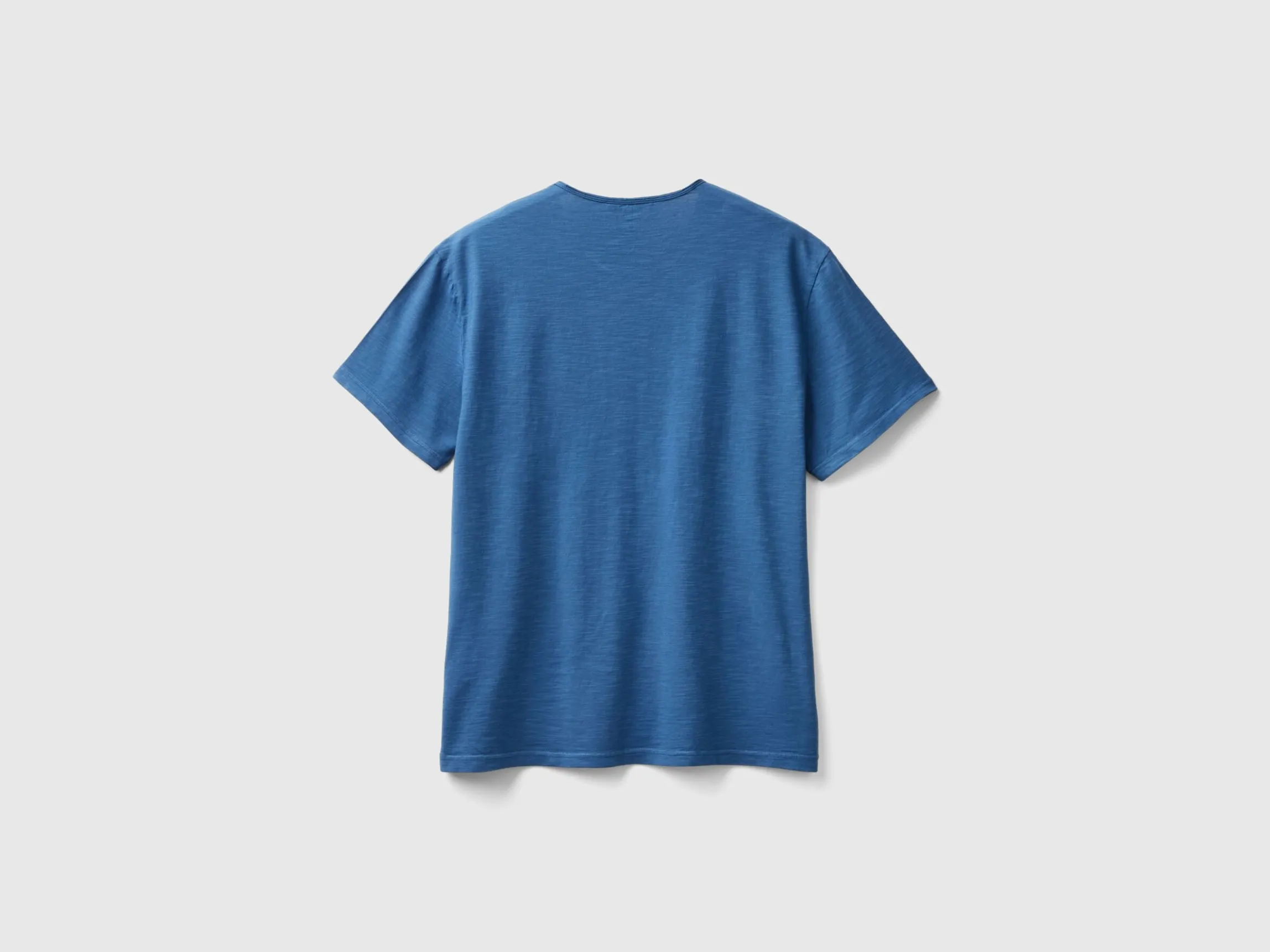 Air force blue t-shirt in slub cotton