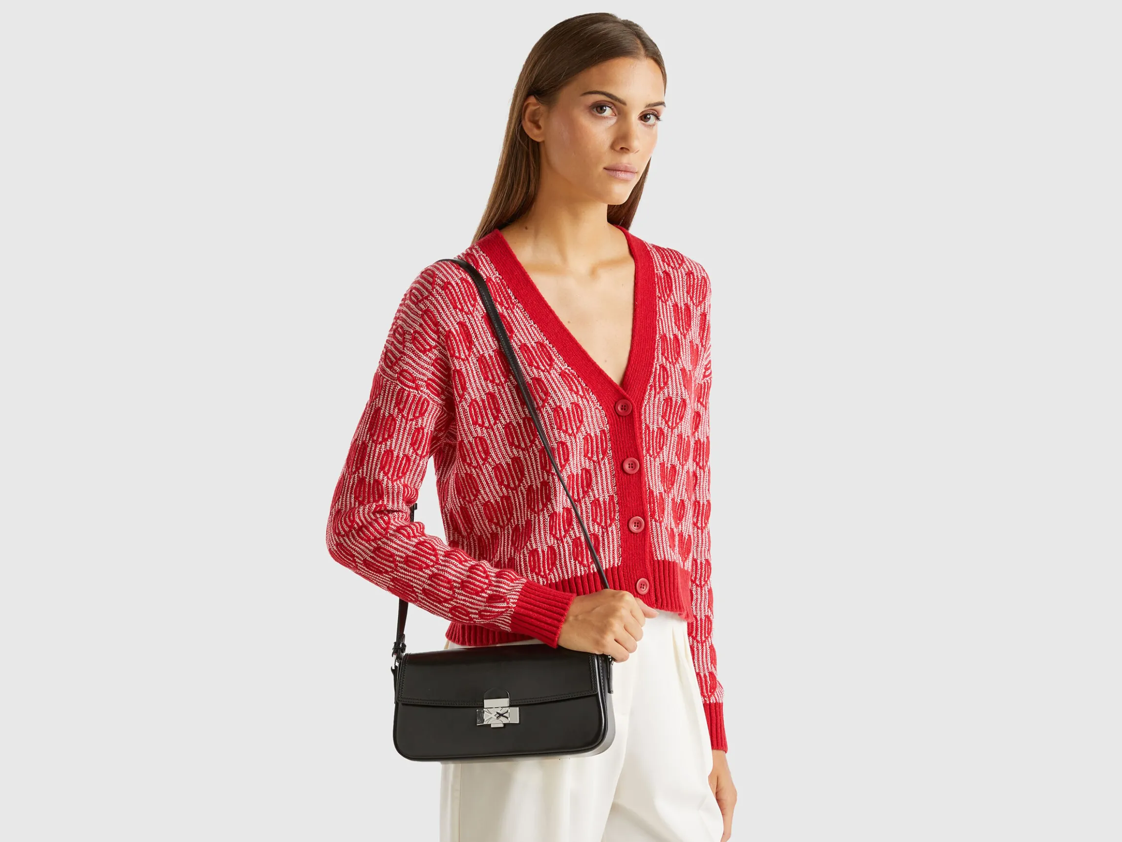 Baguette bag in synthetic leather