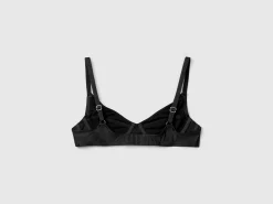 Balconette bra in glossy fabric