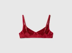Balconette bra in glossy fabric