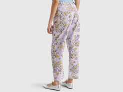 Balloon fit floral jeans