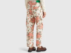 Balloon fit floral jeans