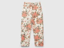 Balloon fit floral jeans