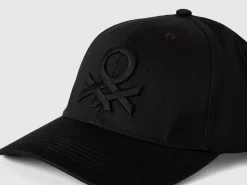 Baseball hat with embroidered logo