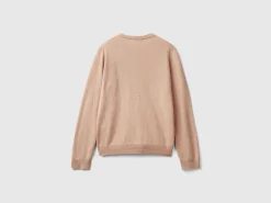 Beige cardigan in cashmere and wool blend