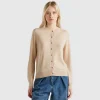 Beige cardigan in pure cashmere