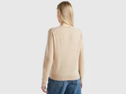 Beige cardigan in pure cashmere
