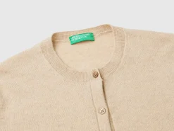 Beige cardigan in pure cashmere