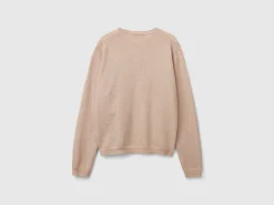 Beige cardigan in pure Merino wool