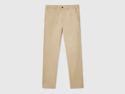 Beige slim fit chinos