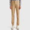 Beige slim fit cotton chinos