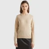 Beige sweater in pure cashmere