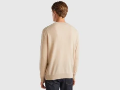 Beige sweater in pure cashmere