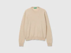 Beige sweater in pure cashmere