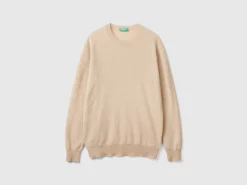 Beige sweater in pure cashmere