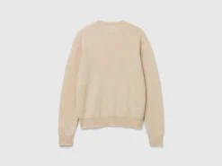 Beige sweater in pure cashmere