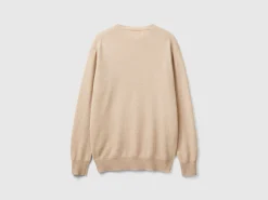 Beige sweater in pure cashmere