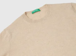 Beige sweater in pure cashmere