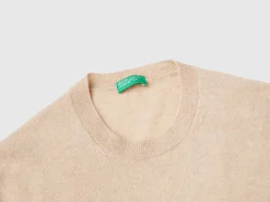 Beige sweater in pure cashmere