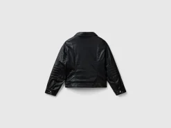 Biker jacket in imitation leather