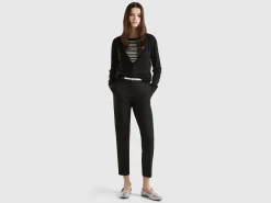 Black cardigan in cashmere and wool blend