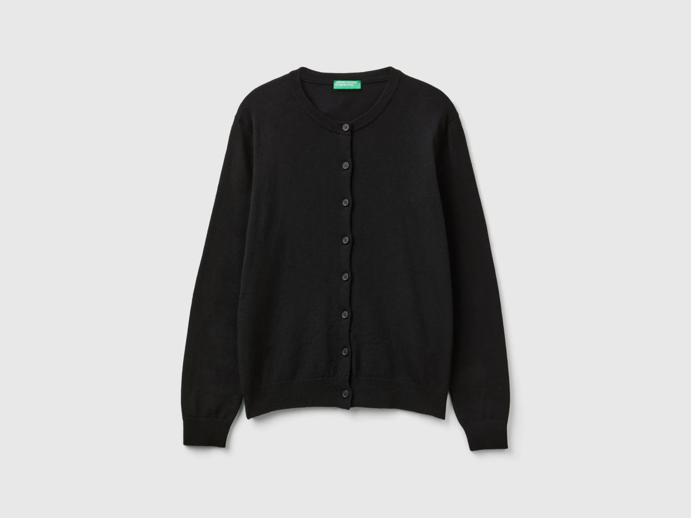Black cardigan in cashmere and wool blend