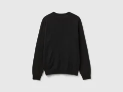 Black cardigan in cashmere and wool blend