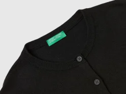 Black cardigan in cashmere and wool blend