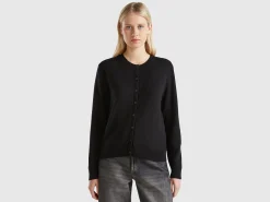 Black cardigan in pure cashmere
