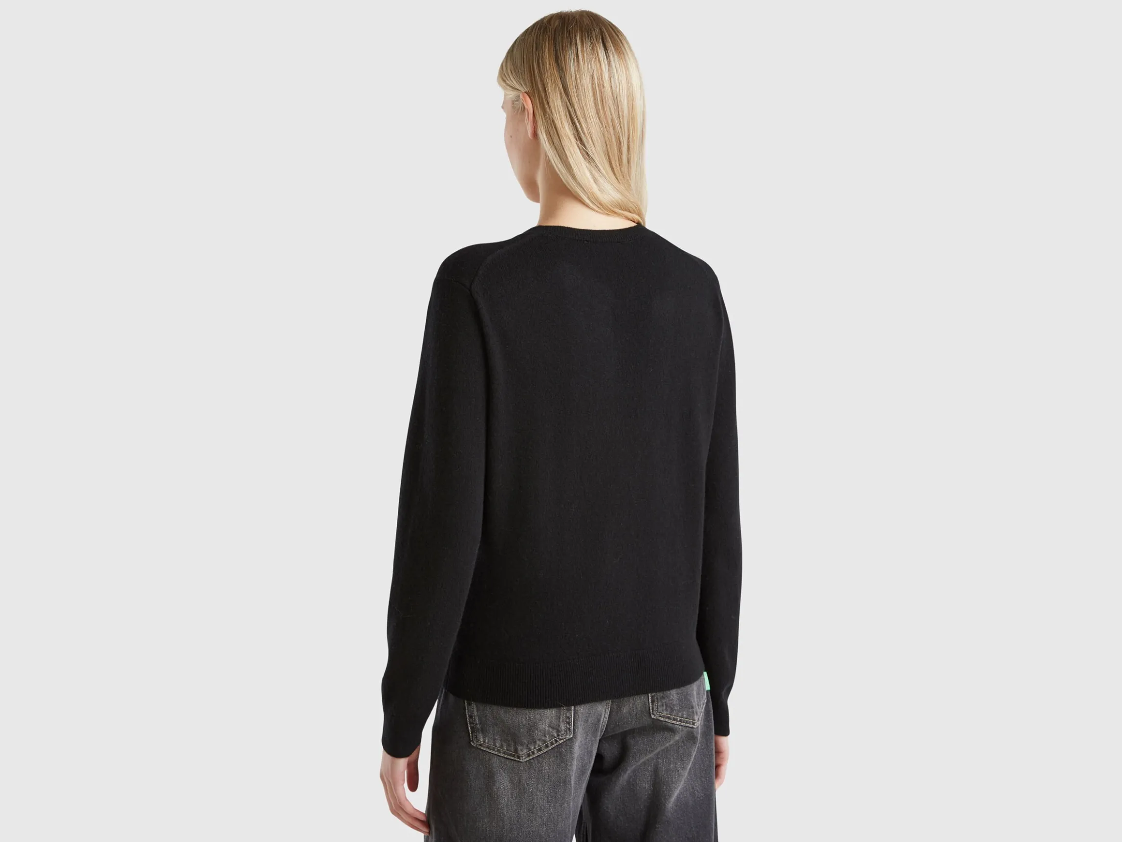 Black cardigan in pure cashmere