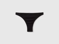 Black Christmas briefs with text embroidery
