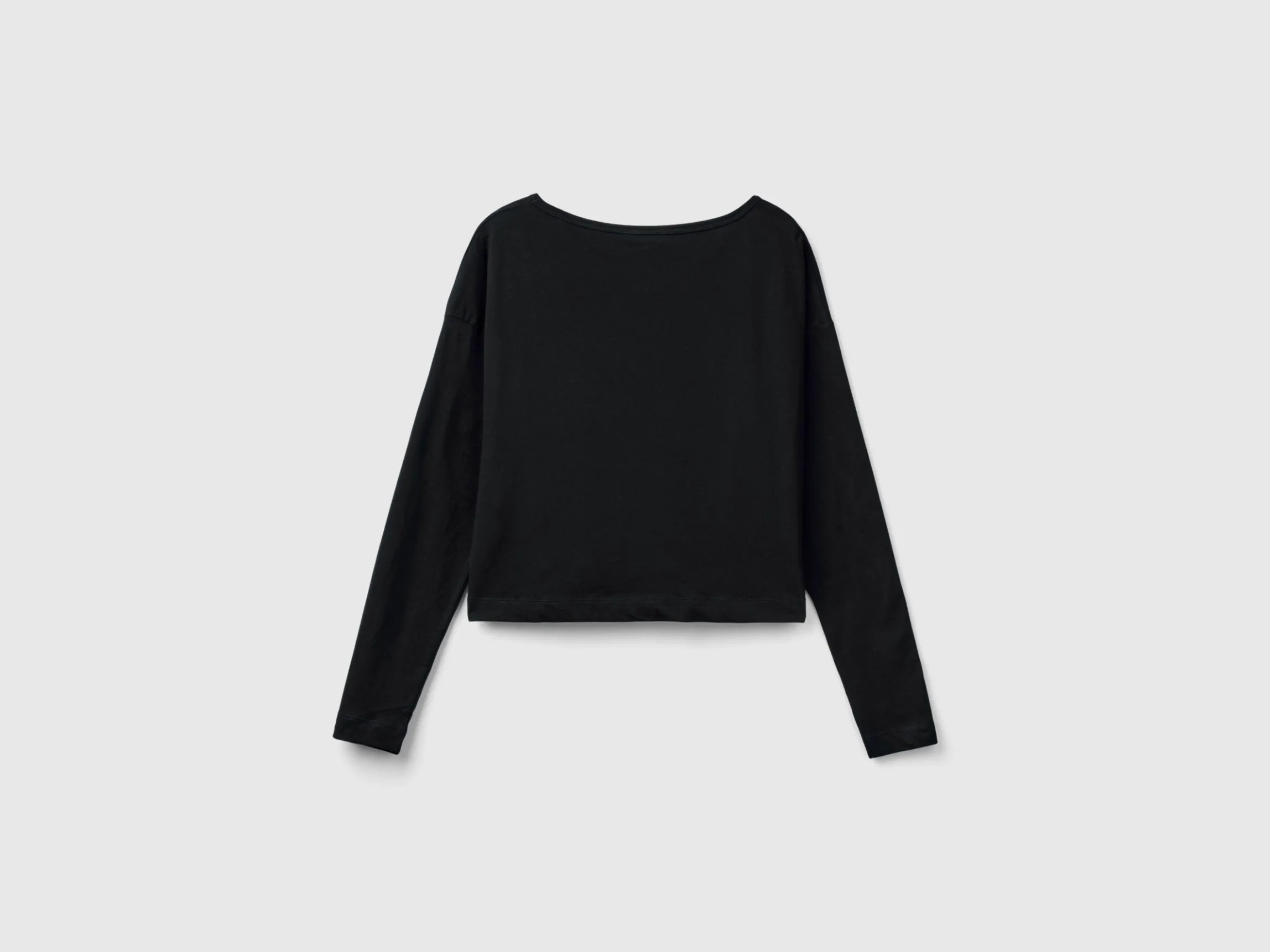 Black long fiber cotton t-shirt