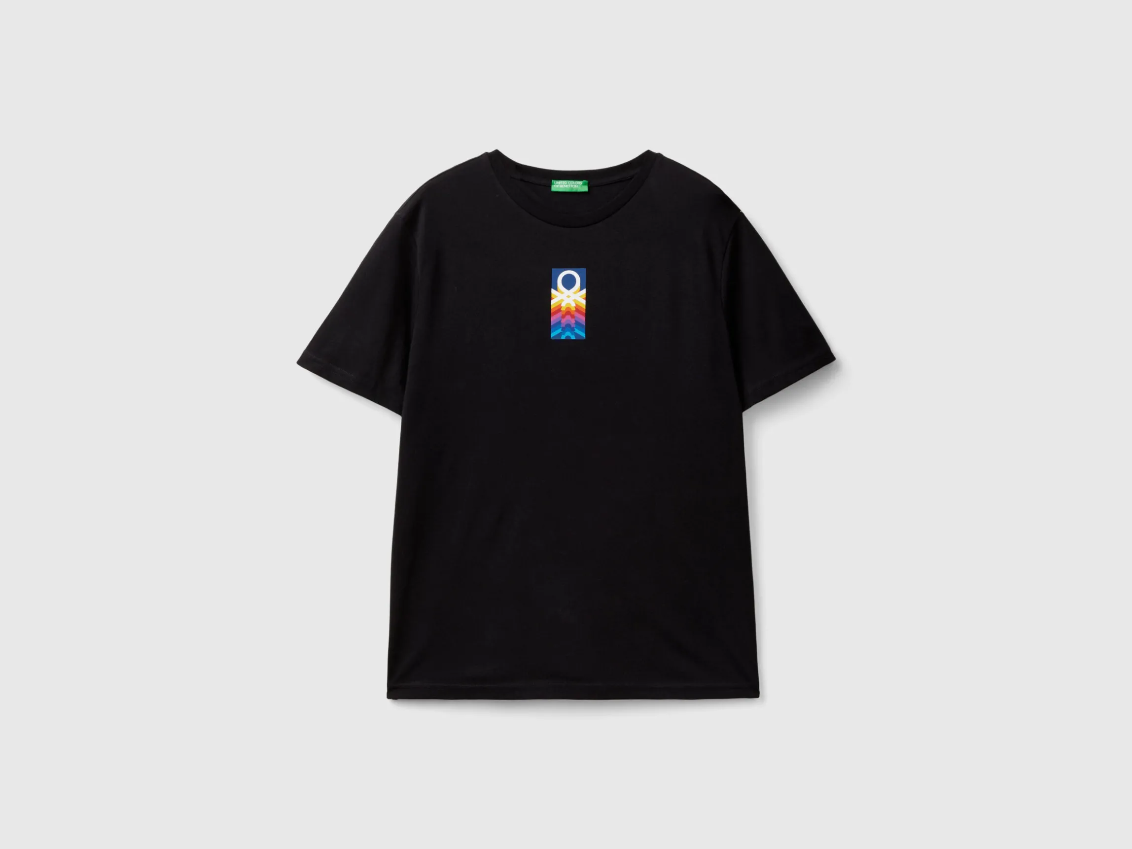 Black organic cotton t-shirt with logo