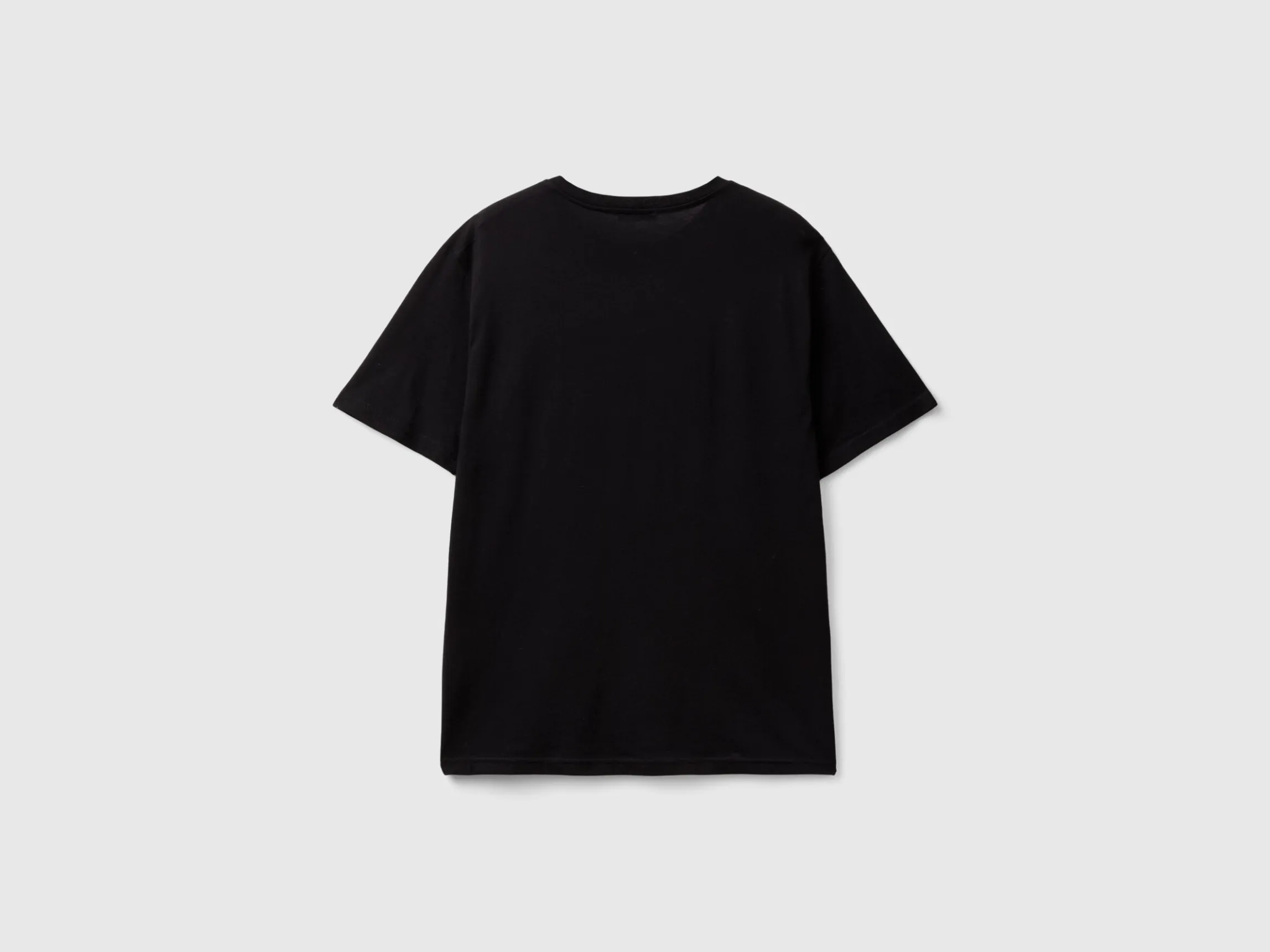 Black organic cotton t-shirt with logo