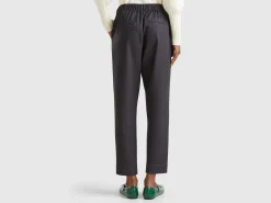 Black pinstripe joggers