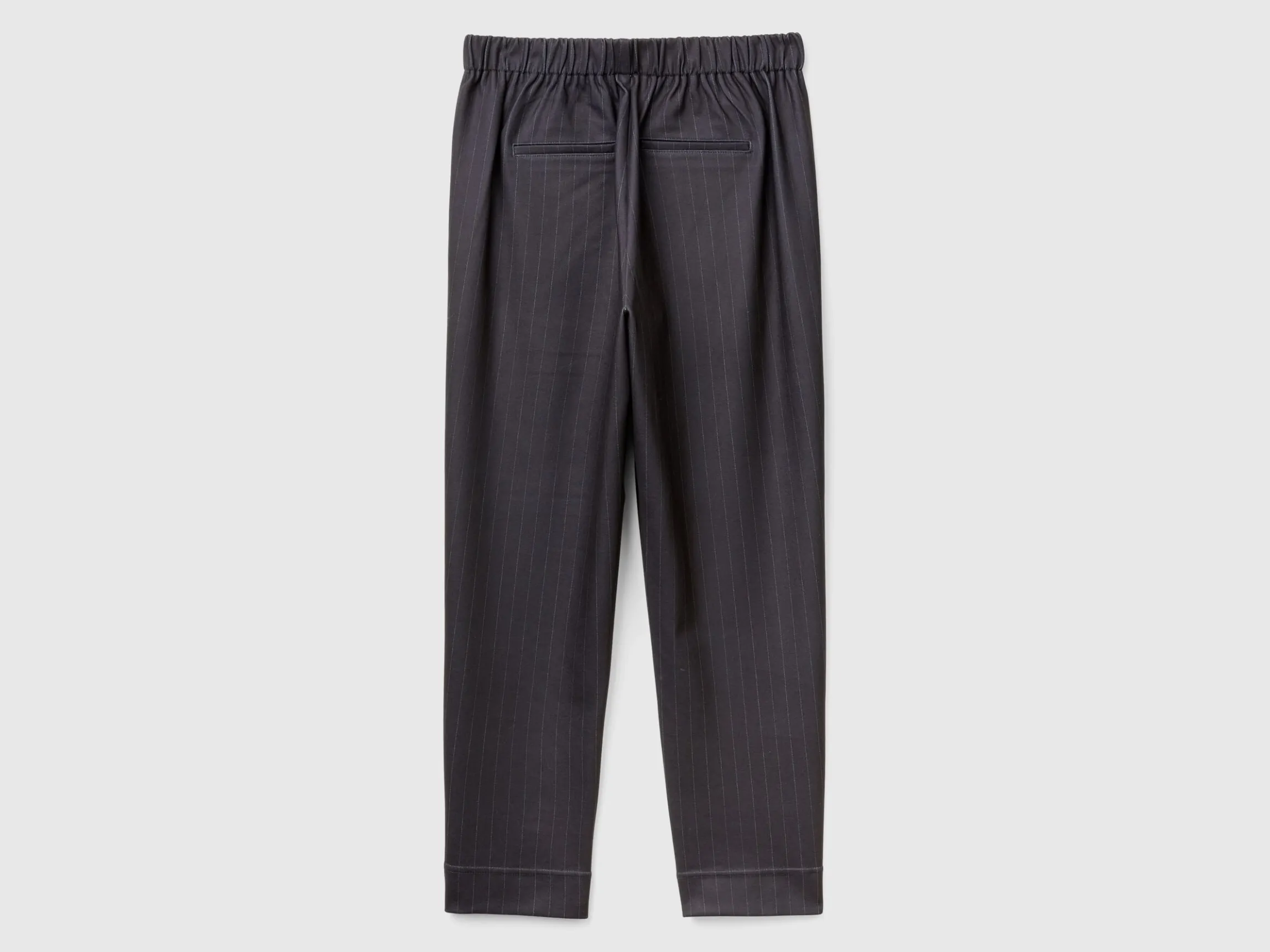 Black pinstripe joggers