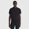 Black regular fit polo
