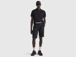 Black regular fit polo