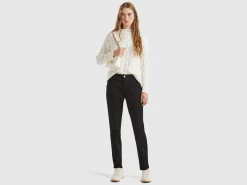 Black slim fit cotton chinos