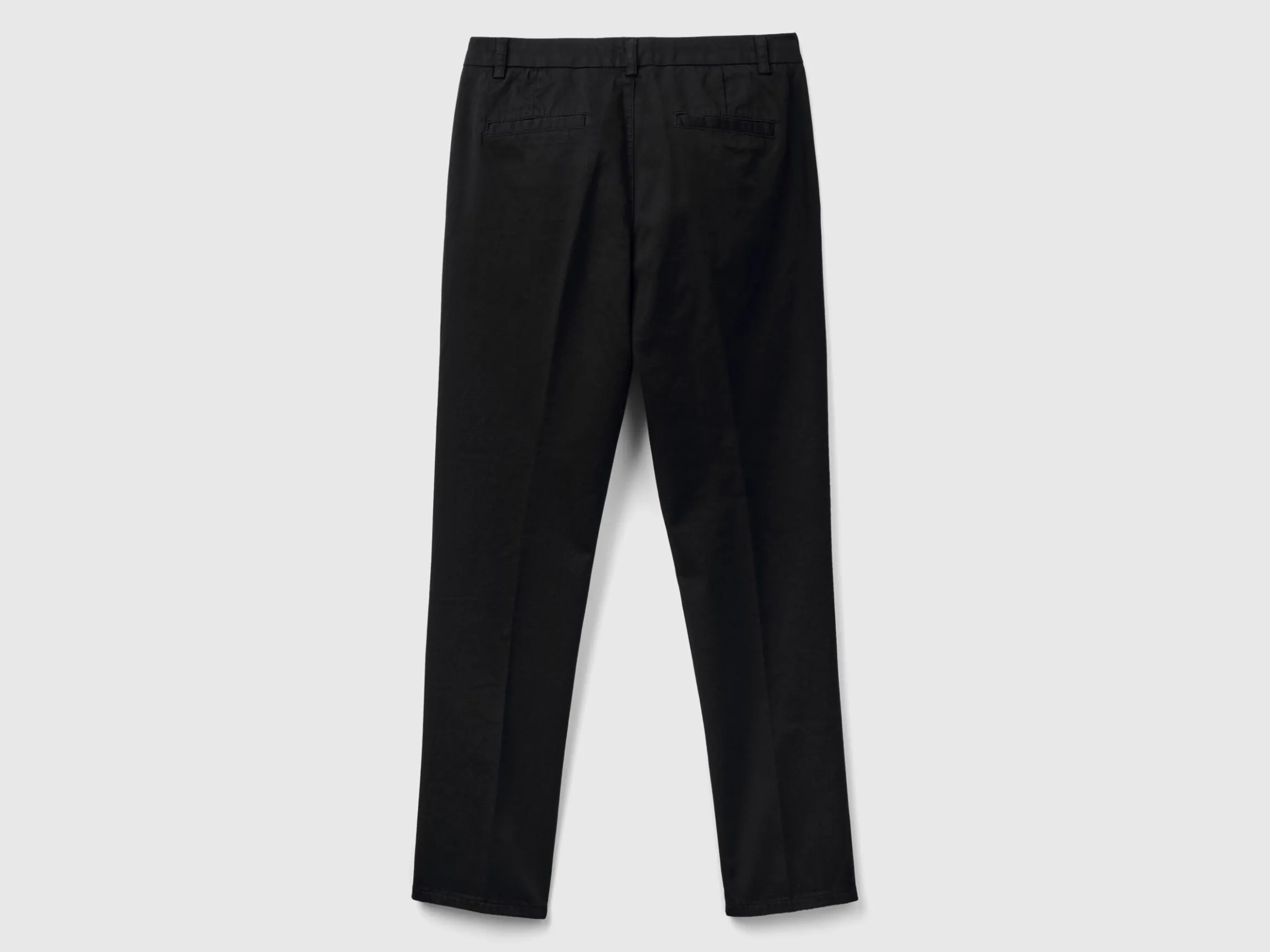 Black slim fit cotton chinos