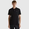 Black slim fit polo