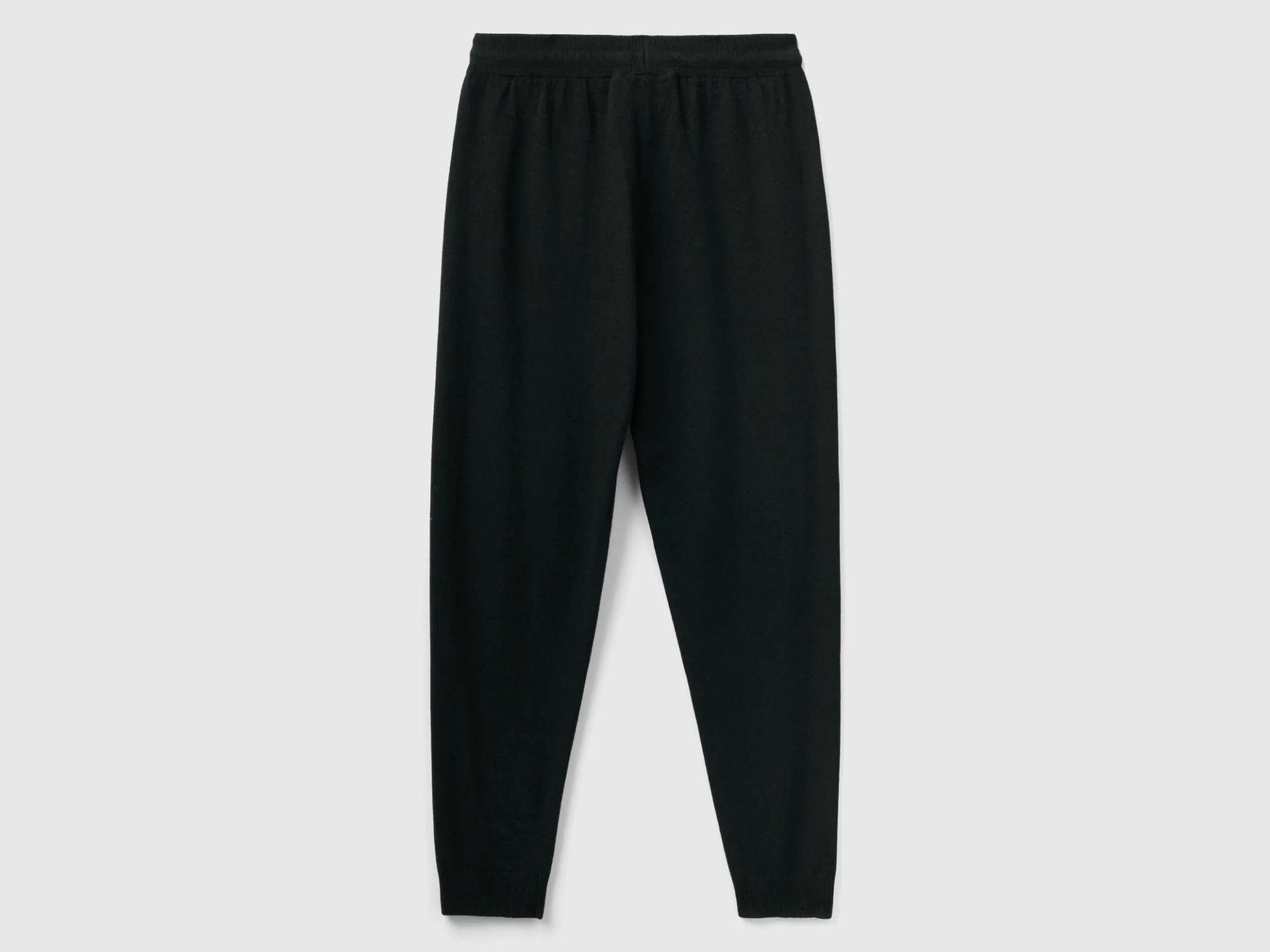 Black sporty trousers in cashmere blend